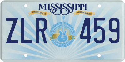 MS license plate ZLR459
