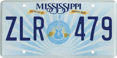 MS license plate ZLR479