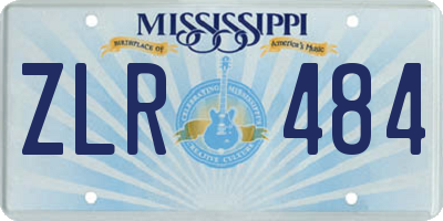 MS license plate ZLR484