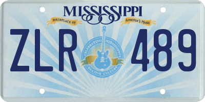 MS license plate ZLR489
