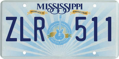 MS license plate ZLR511