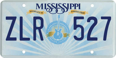 MS license plate ZLR527