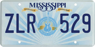 MS license plate ZLR529