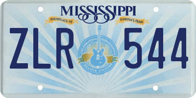 MS license plate ZLR544