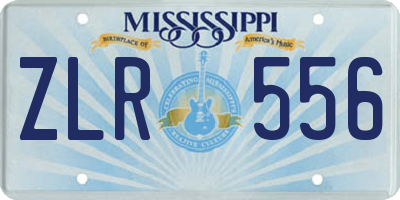 MS license plate ZLR556