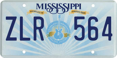 MS license plate ZLR564