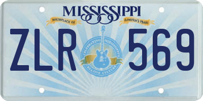 MS license plate ZLR569