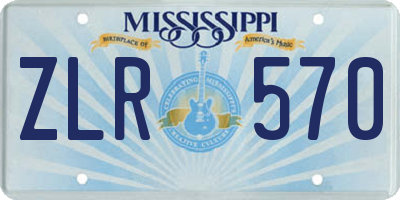 MS license plate ZLR570