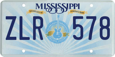 MS license plate ZLR578