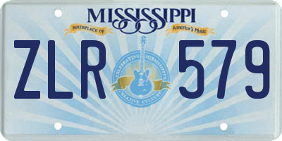 MS license plate ZLR579