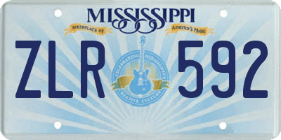 MS license plate ZLR592