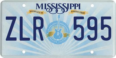MS license plate ZLR595