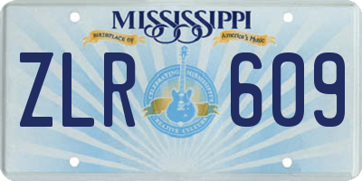 MS license plate ZLR609