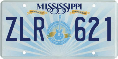 MS license plate ZLR621