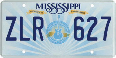 MS license plate ZLR627