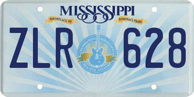 MS license plate ZLR628
