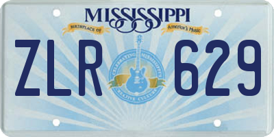 MS license plate ZLR629