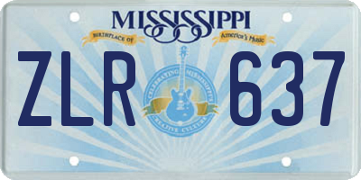 MS license plate ZLR637