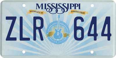 MS license plate ZLR644