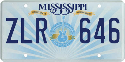 MS license plate ZLR646