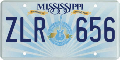 MS license plate ZLR656