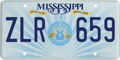 MS license plate ZLR659