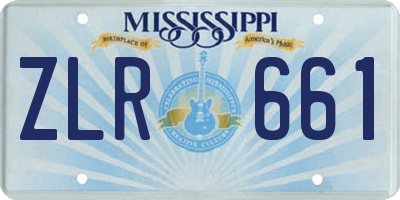MS license plate ZLR661