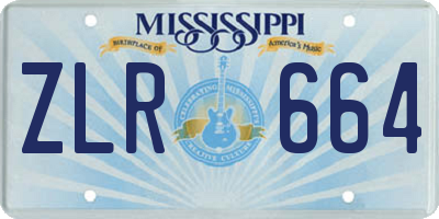 MS license plate ZLR664