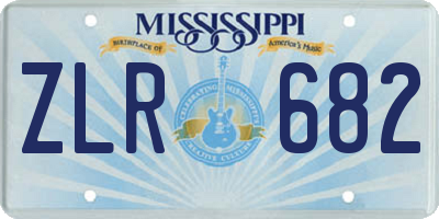 MS license plate ZLR682