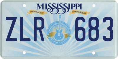 MS license plate ZLR683