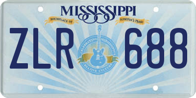 MS license plate ZLR688
