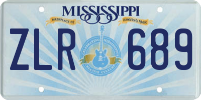 MS license plate ZLR689