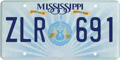 MS license plate ZLR691