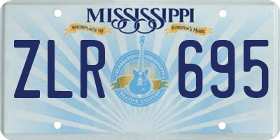 MS license plate ZLR695