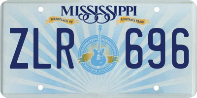 MS license plate ZLR696