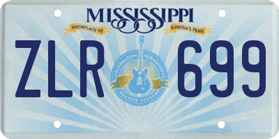 MS license plate ZLR699