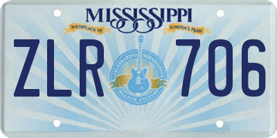 MS license plate ZLR706