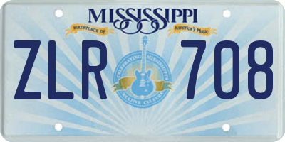 MS license plate ZLR708