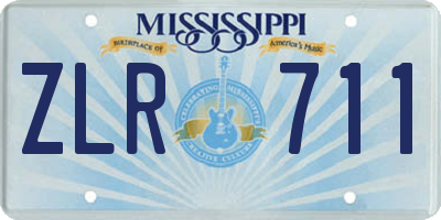 MS license plate ZLR711