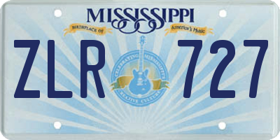 MS license plate ZLR727