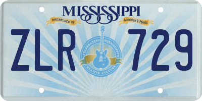 MS license plate ZLR729