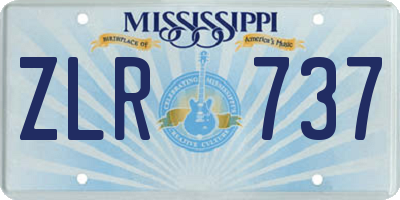 MS license plate ZLR737