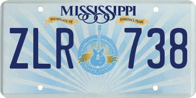 MS license plate ZLR738