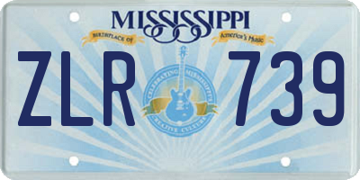 MS license plate ZLR739