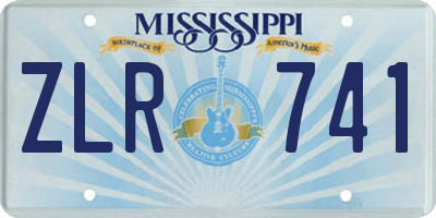 MS license plate ZLR741