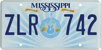 MS license plate ZLR742