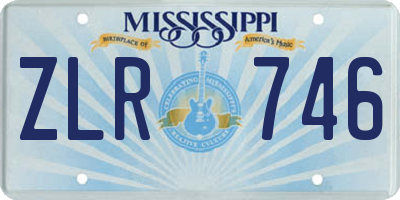 MS license plate ZLR746