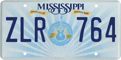 MS license plate ZLR764