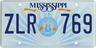 MS license plate ZLR769