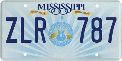 MS license plate ZLR787